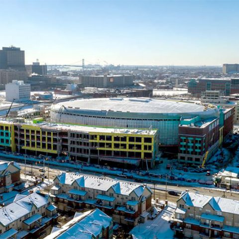 Little Caesars Arena Construction View